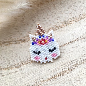 Unicorn brooch woven with Miyuki beads • Gift idea • Children&#39;s jewelry • Girl&#39;s jewelry • Women&#39;s jewelry • Child&#39;s birthday • Unicorn model
