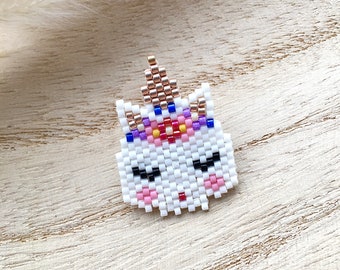 Unicorn brooch woven with Miyuki beads • Gift idea • Children's jewelry • Girl's jewelry • Women's jewelry • Child's birthday • Unicorn model