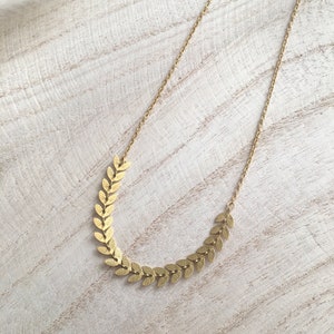 AZUR necklace chevron chain and gold chain in stainless steel image 1