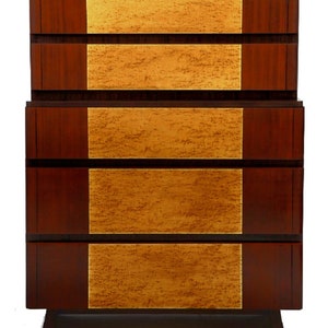 Birdseye Maple and Mahogany Highboy by R-Way