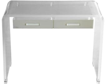Lucite Waterfall Desk or Vanity