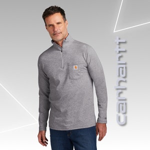 Carhartt Quarter Zip Long Sleeve Shirt, Durable Men’s Workwear, Casual & Outdoor Apparel