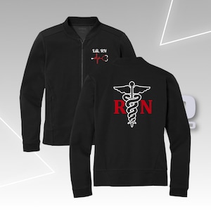 Personalized Nurse Jacket - Ogio Ladies Full Zip, Custom Medical Healthcare Jacket for RN & Nurse Practitioners