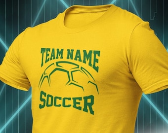 Personalized Soccer Shirt ~ School Spirit Shirts ~ Customized Sports Shirt ~ Unisex Soccer T Shirt ~ Custom Soccer Tee