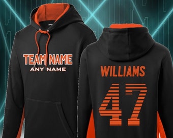 Custom Fleece Hoodie ~ Personalized Volleyball Hoodie ~ Custom Dri Fit Pullover ~ Unisex School Sweatshirt