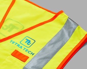 Customized Hi Vis Safety Vest, High Visibility ANSI 107 Class 2 Compliant, Cornerstone Dual Color Safety Vest