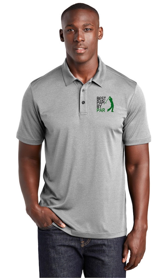 Best Dad by Par Polo Shirt Dri Fit Polo Shirt Personalized Golf