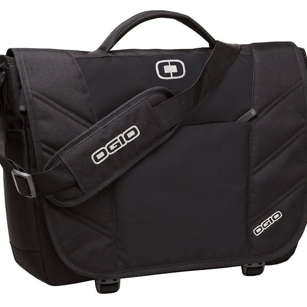 Custom Messenger Bag, Laptop Bag With Logo, Ogio Black Polyester Bag