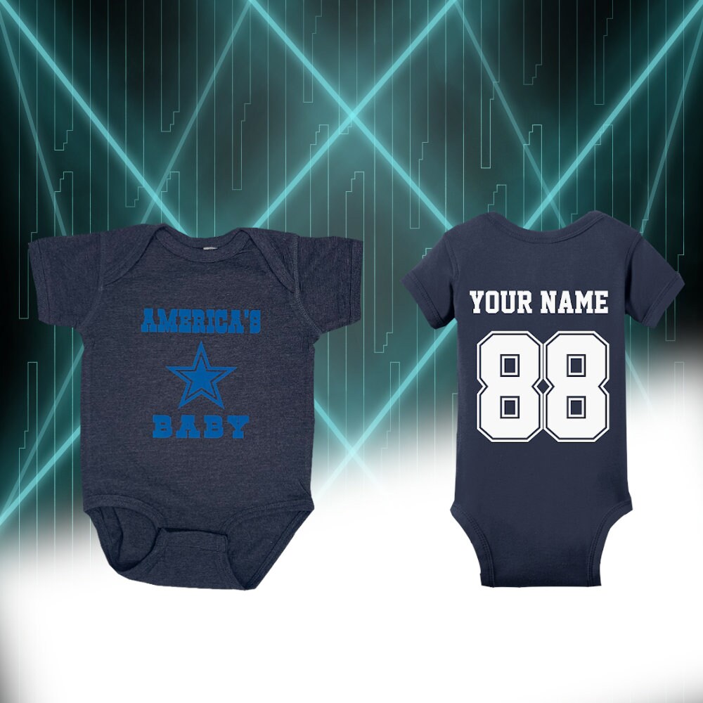 Dallas Cowboys Onesie American Baby Onesie Custom Onesie Etsy