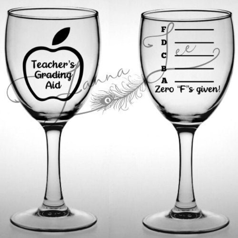 Download Teachers Aid Wine Glass cut file svg for Cricut Silhouette | Etsy