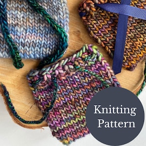 Strickmuster | Strickanfänger | Hand gestrickte Zubehör Tasche Muster | Geschenk Karte Strickmuster | Wunschtasche