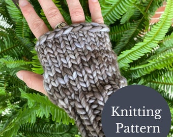 Fingerless Glove Knitting Pattern | Mitten Pattern | Glove Pattern | Beginner Knitting Pattern