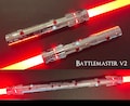 Custom Darth Maul Deluxe Star Wars Metal Lightsaber Double RGB blades Led Neopixel w/ Sound Prop Replica