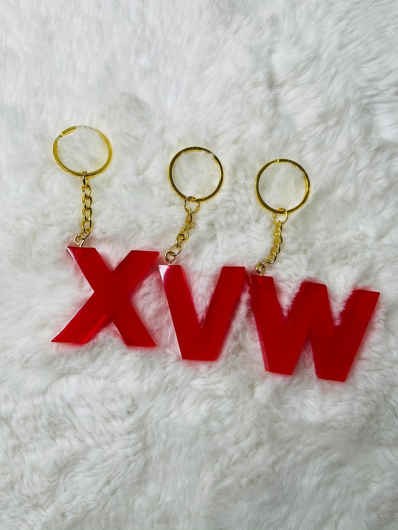 Handmade Letter Keychain Etsy
