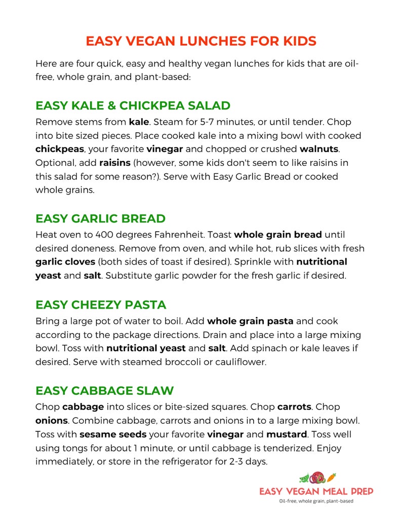easy-vegan-meals-for-kids-pdf-printable-recipes-etsy