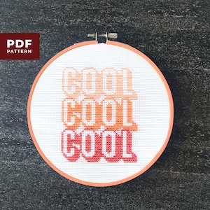 Cool Cool Cool Cross Stitch  |  PDF Download Pattern  |  DIY Decor