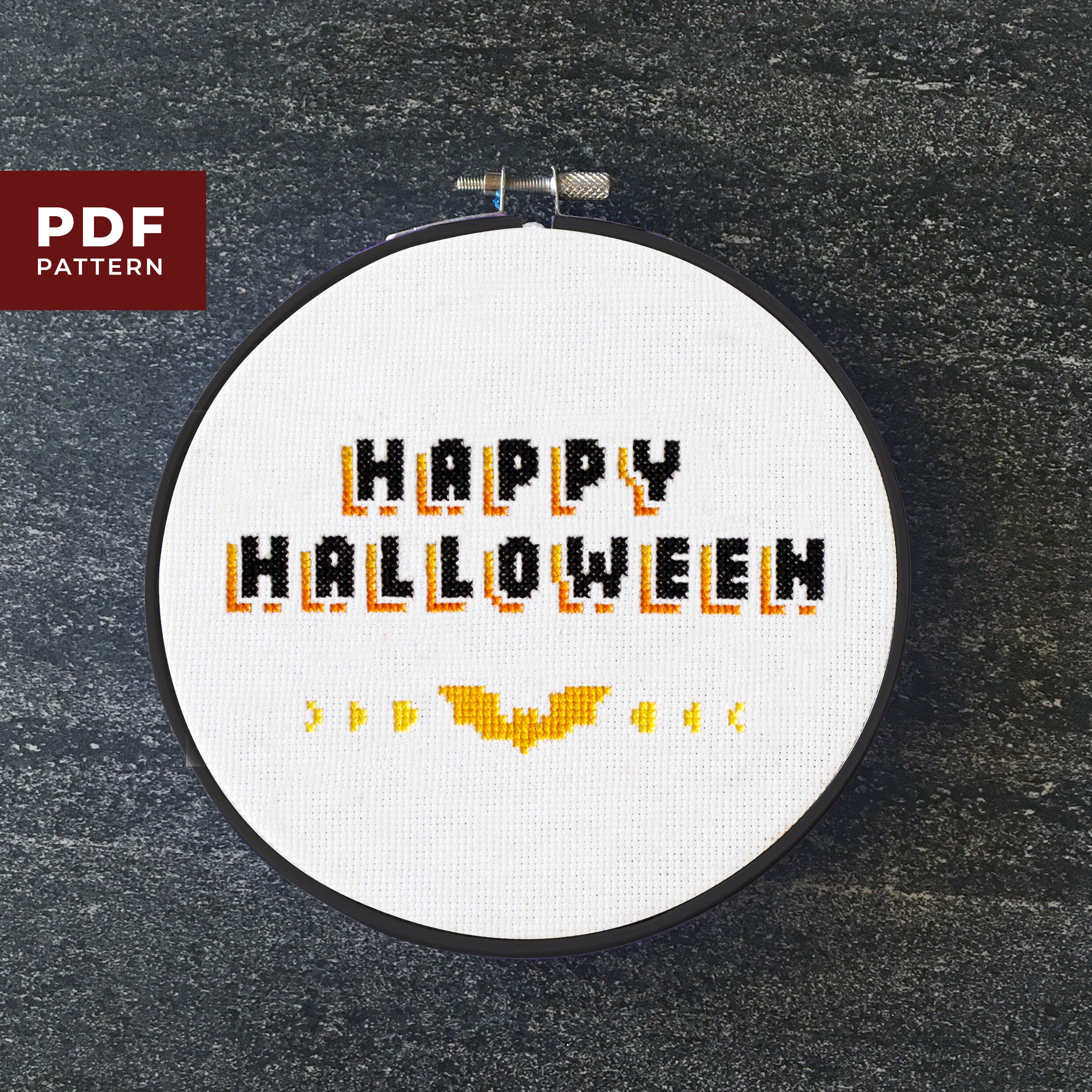 Happy Halloween Cross Stitch Pattern | PDF Download Chart | DIY Decor ...