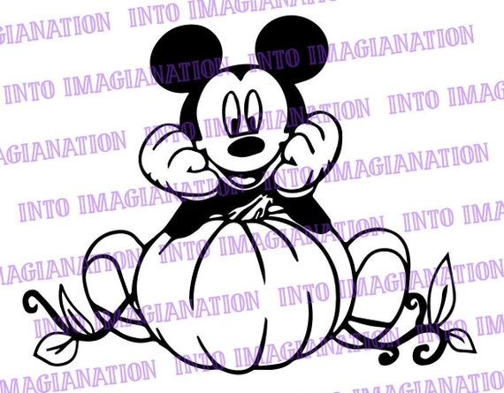 Mickey With Pumpkin SVG PNG PDF Digital File | Etsy