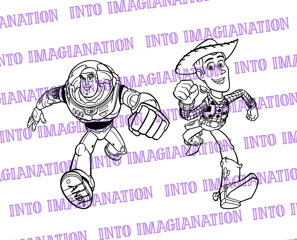 Buzz and Woody Buzz Lightyear Woody Toy Story Pixar | Etsy