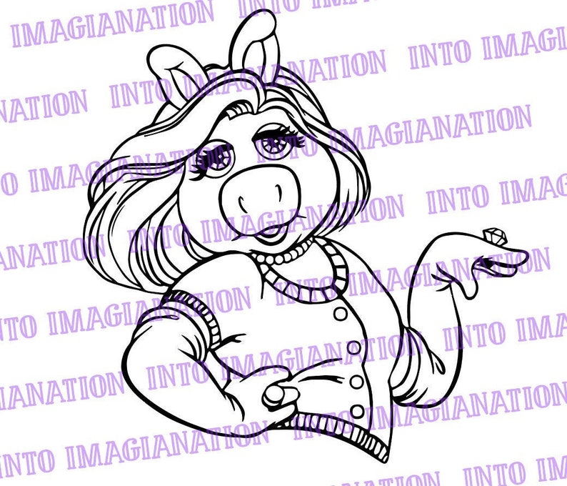 Miss Piggy SVG PNG PDF Digital File | Etsy