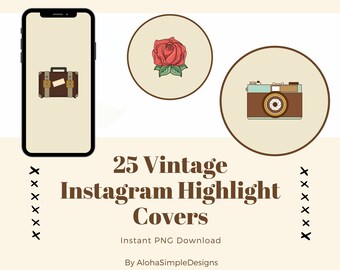Vintage Instagram Highlight Covers