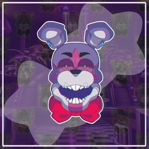 Five Nights at Freddy&#39;s: Glamrock Bonnie Die-Cut Sticker