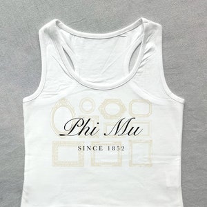 Phi Mu Art Gallery Crop Tank // Phi Mu Bid Day, großes kleines Shirt // PC&#39;24 ist ein Meisterwerk, Willkommen zur Gala // Sorority Shirt