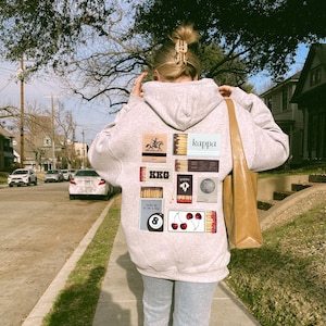 Kappa Kappa Gamma Matchbox Sweatshirt // Aesthetic Sorority Matchbox Hoodie // Perfect Match Ash Grey Pullover // KKG, Kappa Sorority Hoodie