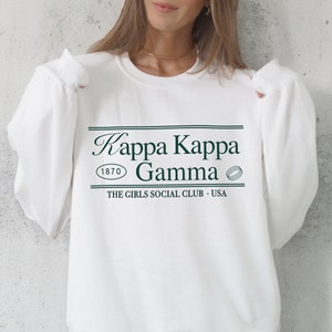 Kappa Kappa Gamma Social Club Sweatshirt // Sorority Crewneck // Kappa Kappa Gamma, KKG, Kappa Shirt // Aesthetic Greek Pullover