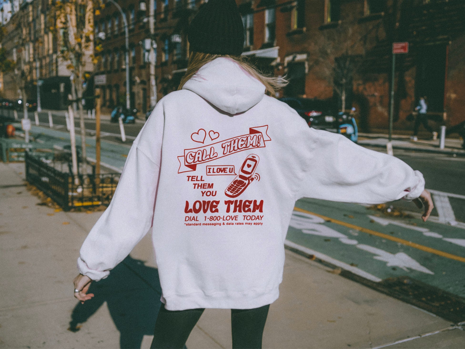 1-800-LOVE Hoodie // Tell Them You Love Them Aesthetic Hoodie