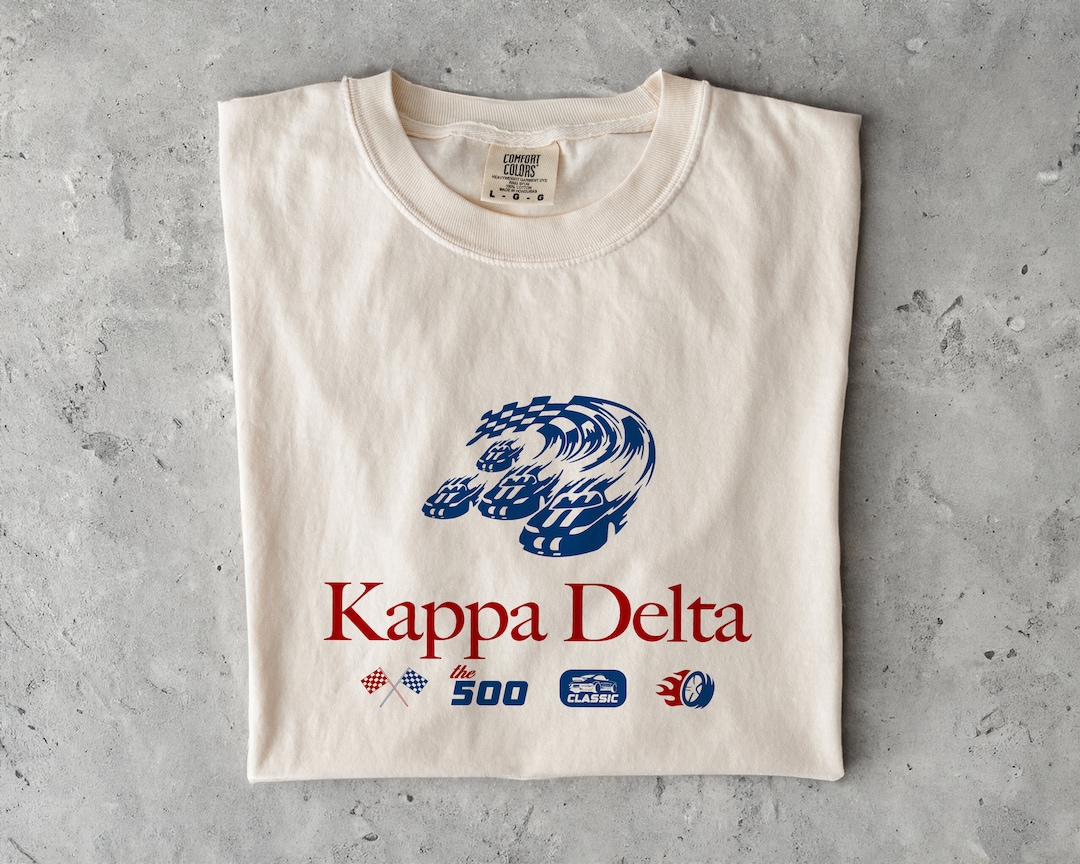 Kappa Delta Racing Comfort Colors Tee // Vintage Aesthetic Kay