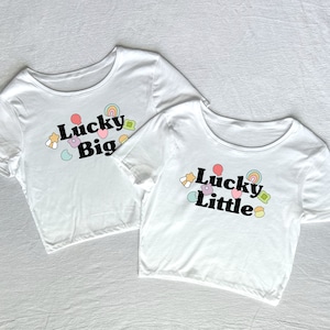 My Lucky Charm Big Little Tees // Lucky Fam Sorority Reveal Shirts // Aesthetic Big Little Baby Tees