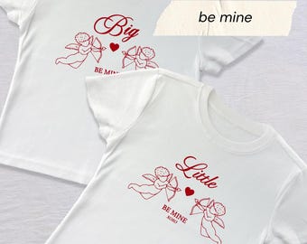 Be Mine Big Little Reveal Tees // Love You Like XO Valentine Reveal Shirts // Trendy Heart Cupid Big Little Baby Tees