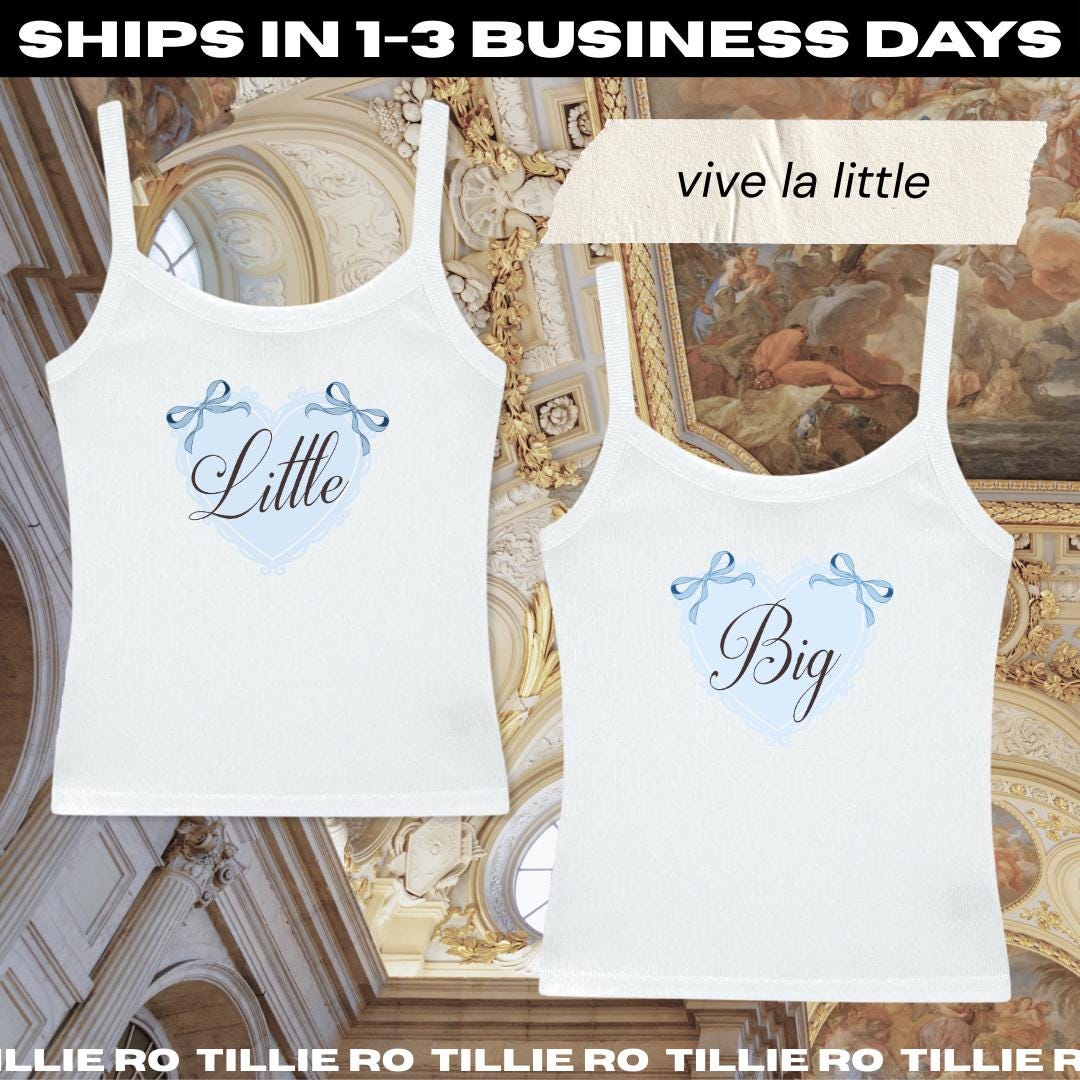 Vive la Big & Little Reveal Shirts // Renaissance, Coquette Heart Sorority Reveal Shirts // Be Mine Big Little Baby Tees