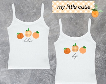 Little Cutie: Orange Big Little Reveal Shirts, Trendy Citrus Sorority Baby Tees & Tanks