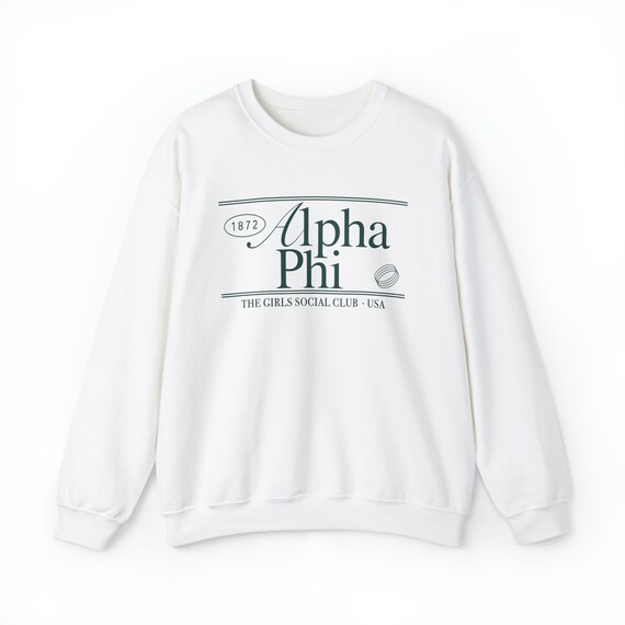 Alpha Phi Social Club Sweatshirt Sorority Crewneck Aphi Alpha Phi Shirt Aesthetic Greek Pullover Etsy UK