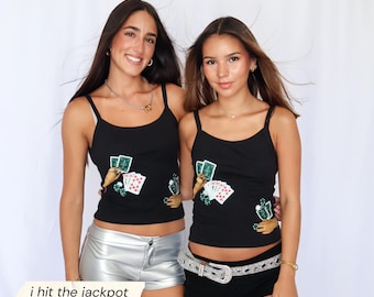 Hit the Jackpot: Big Little Reveal Shirts, Vegas Poker Sorority Baby Tees & Tanks