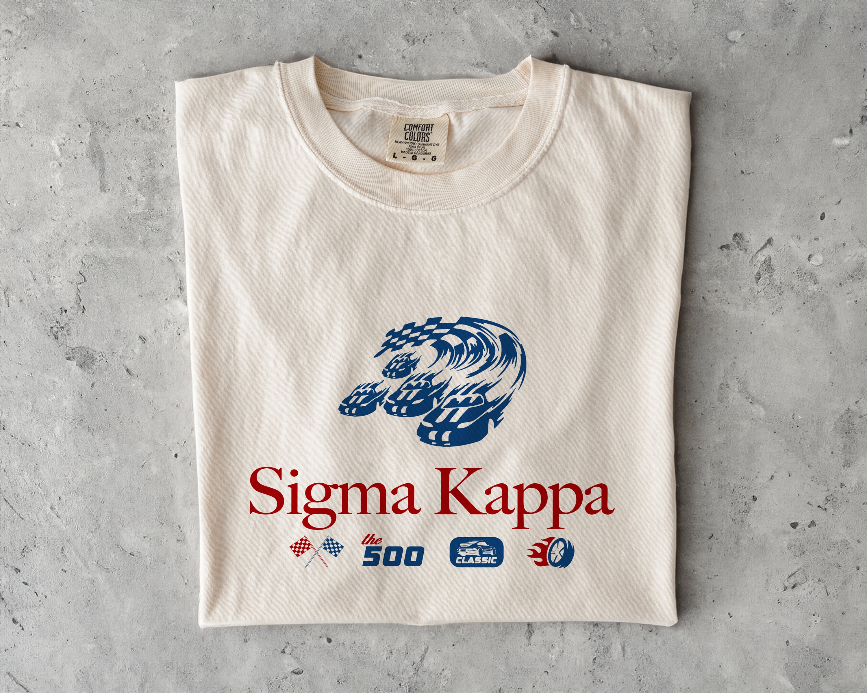 Kappa Sigma Racing Sigma Kappa Racing Comfort Colors Tee // Vintage Aesthetic Sig Kap, SK ...