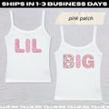Pink Patch Big & Little Reveal Shirts // Patchwork Sorority Reveal Shirts // Aesthetic Big Little Baby Tees