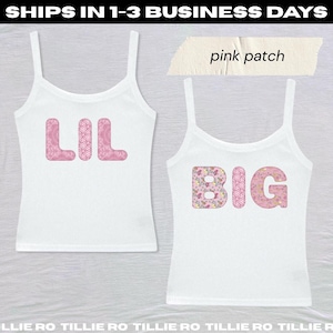 Pink Patch Big & Little Reveal Shirts // Patchwork Sorority Reveal Shirts // Aesthetic Big Little Baby Tees