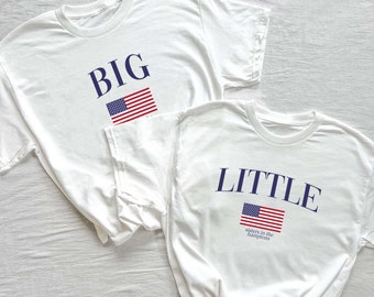 Sisters in the // Reveal & Nantucket Big Tees Shirts Etsy Hamptons - Flag Little // Coastal Big Tees Baby Sorority Aesthetic Little