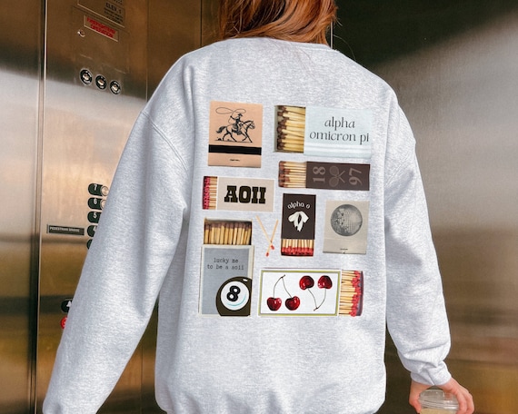 【初回限定】 Alpha Sorority Aesthetic // Sweatshirt Matchbox Pi Omicron 財布・ケース・小物入れ