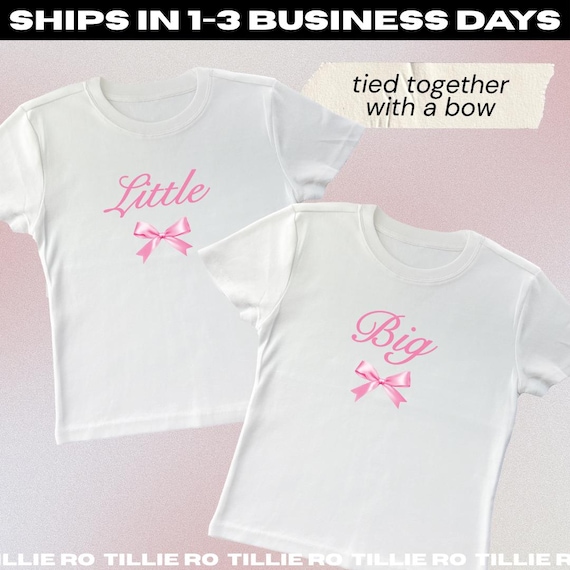 Pink Bow Big & Little Reveal Shirts // Tied Together With a Bow