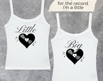 For the Record Big & Little Reveal Shirts // Set the Record Straight, 70s Sorority Reveal Shirts // Trendy Big Little Baby Tees, Tanks