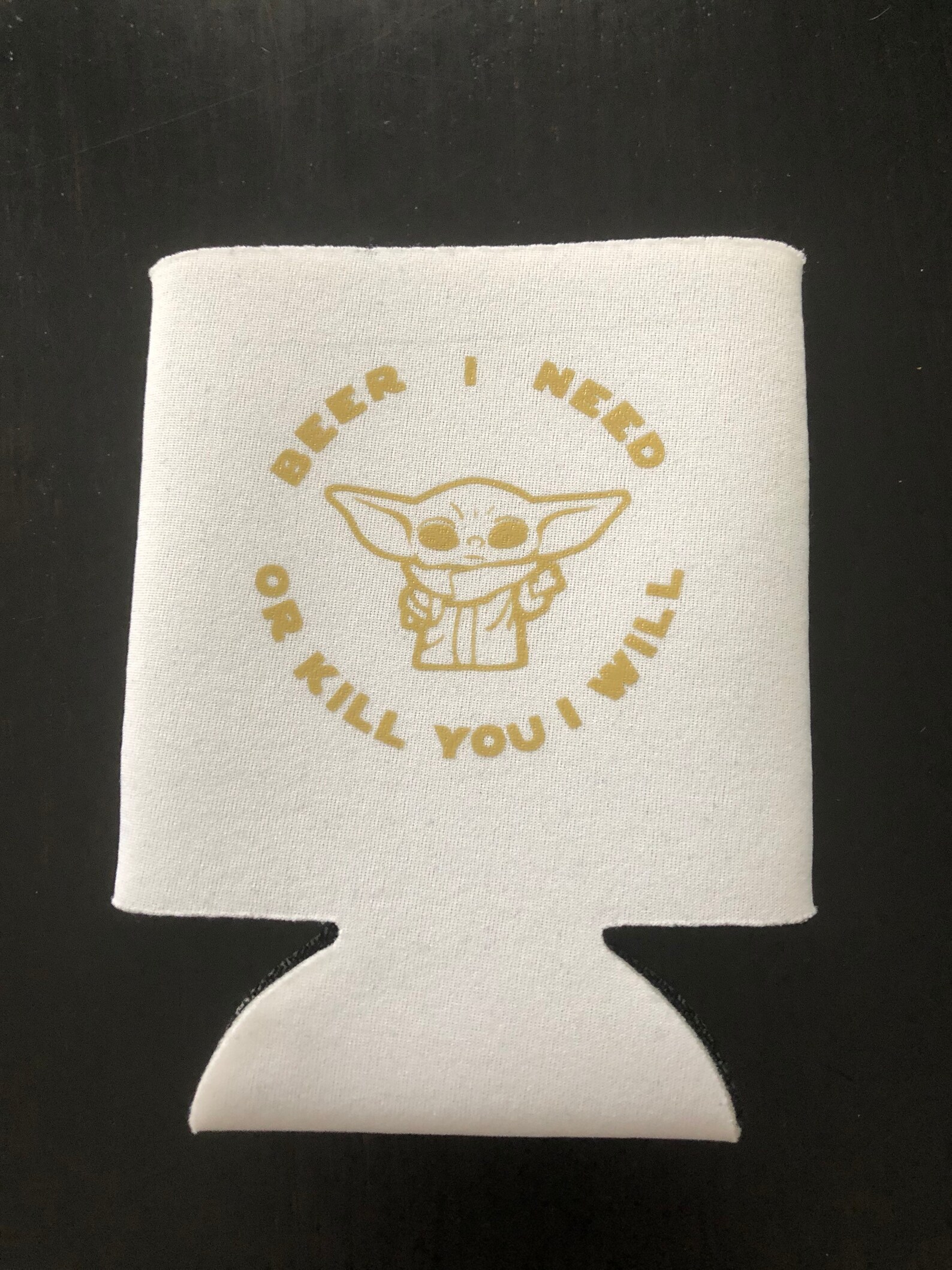 Baby Yoda Beer Koozies Personalized Star Wars Koozies Etsy
