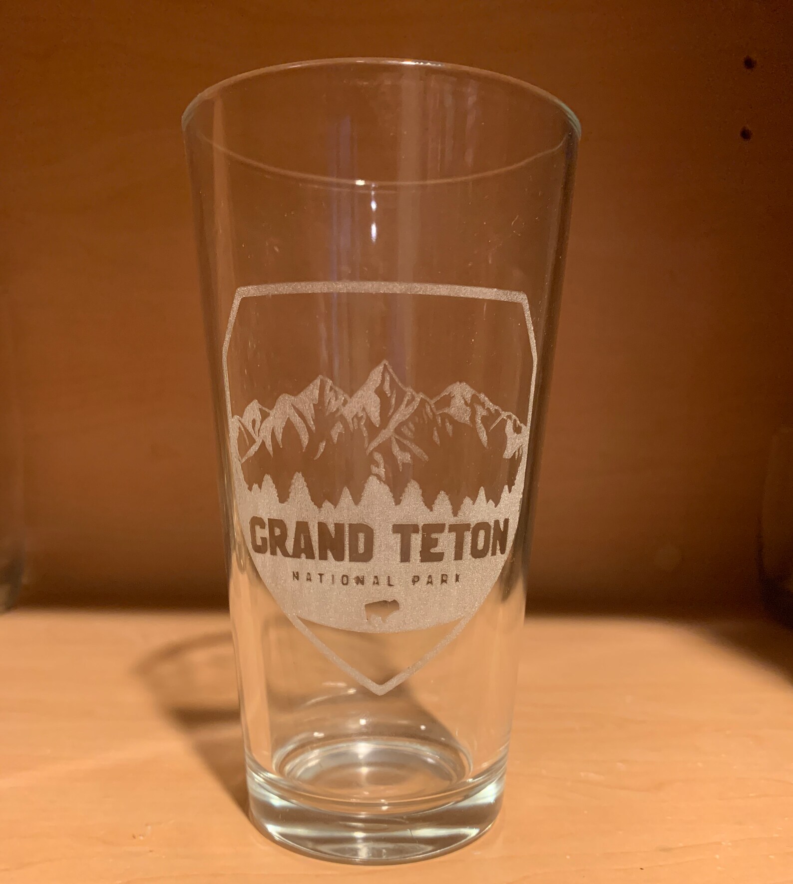 Laser Engraved National Park Pint Glass Grand Teton National Etsy