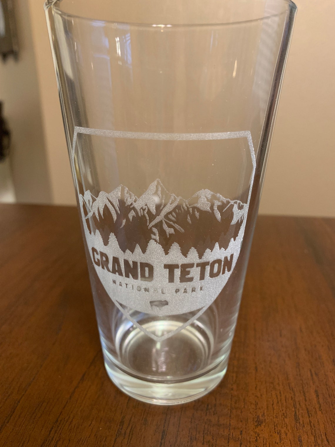 Laser Engraved National Park Pint Glass Grand Teton National Etsy