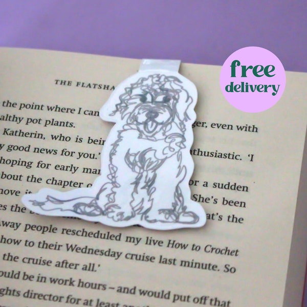 Labradoodle Magnetic Bookmark, Ideal Bookish Gift or Present for Dog Lovers