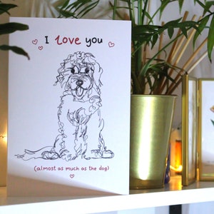 Cheeky Chops Lustige Karte Für Hundeliebhaber - "Ich Liebe Dich Fast So Sehr Wie Den Hund" - Für Jahrestag, Valentinstag & Geburtstag
