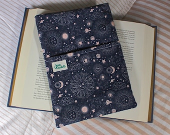 Starry Book/Kindle Sleeve with Pocket: Celestial Book Cover